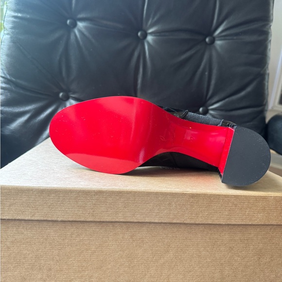 Christian Louboutin Black Ankle Boots with Red Sole - Picture 3 of 9